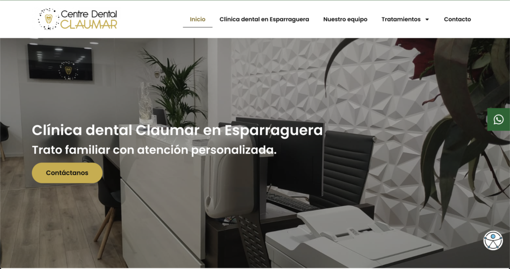 diseño web clinica dental claumar