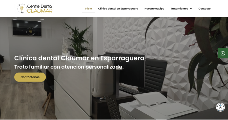 diseño web clinica dental claumar